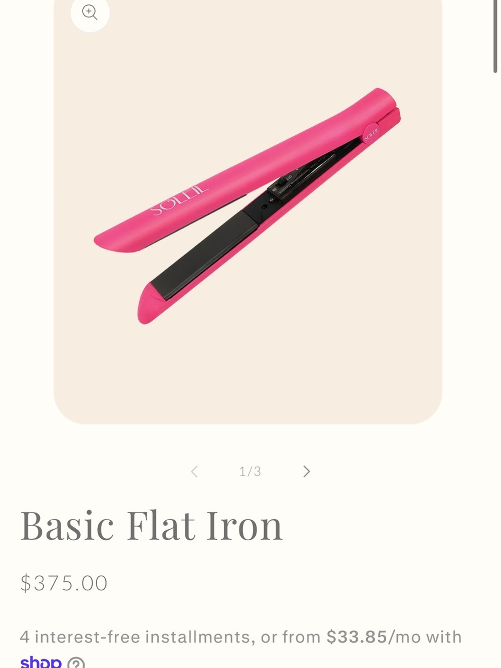 Hot Pink Flat Iron - Professional Ceramic Straightener